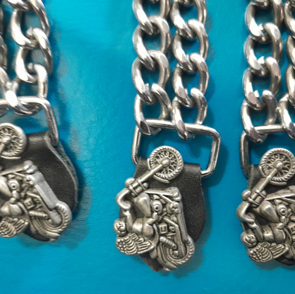 3 motorcycle vest Extenders w/rider with wings unbranded - Picture 5 of 6